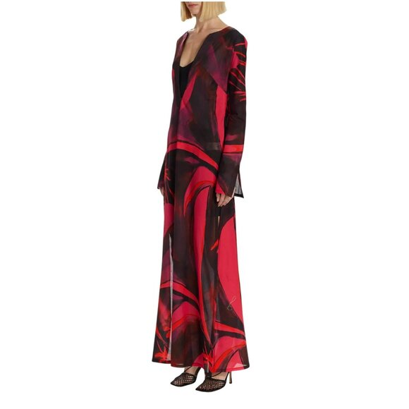 Louisa Ballou Tropical Print Maxi Dress 100% Cotton Size Medium Retail $1215 - Picture 9 of 14